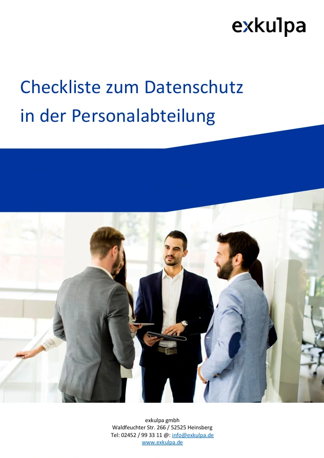 Checkliste zum Datenschutz in der Personalabteilung